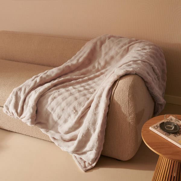 yentl manta calefactable burbuja gris