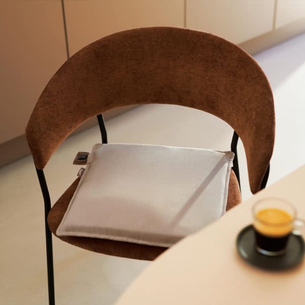 mellow heated seat cushion 40 x 40 grijs